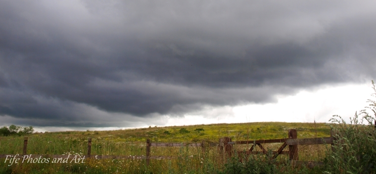 Clouds and Gate - Balgonie Bleachfield