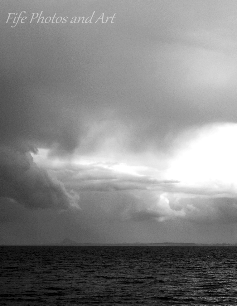 Storm Brewing over Firth of Forth - North Berwick Law in distance