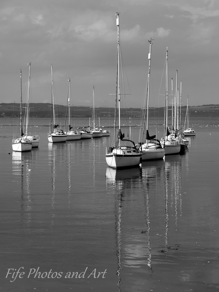 Yachts in the River Almond - Firth of Forth, Cramond, nr Edinburgh